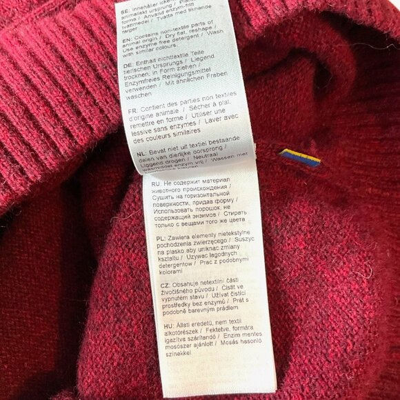 FJALLRAVEN Ovik Knit Sweater 100% Wool Pullover Sweden Nordic Size Large L - Picture 11 of 12